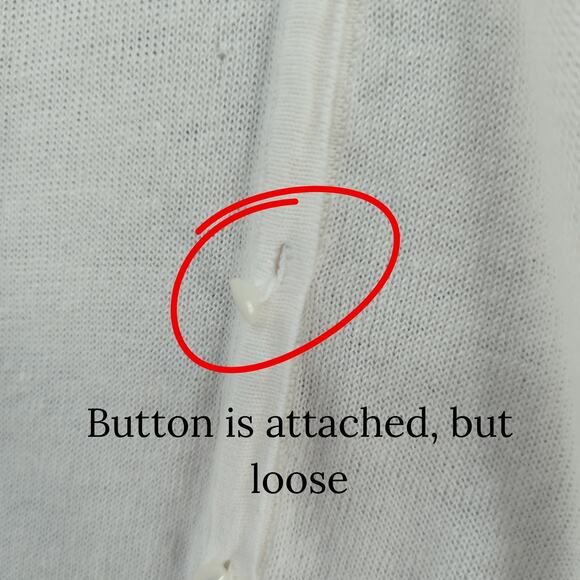 J Jill Large Ivory Linen Blend Cardigan Casual Academia Coastal Workwear - Picture 5 of 13